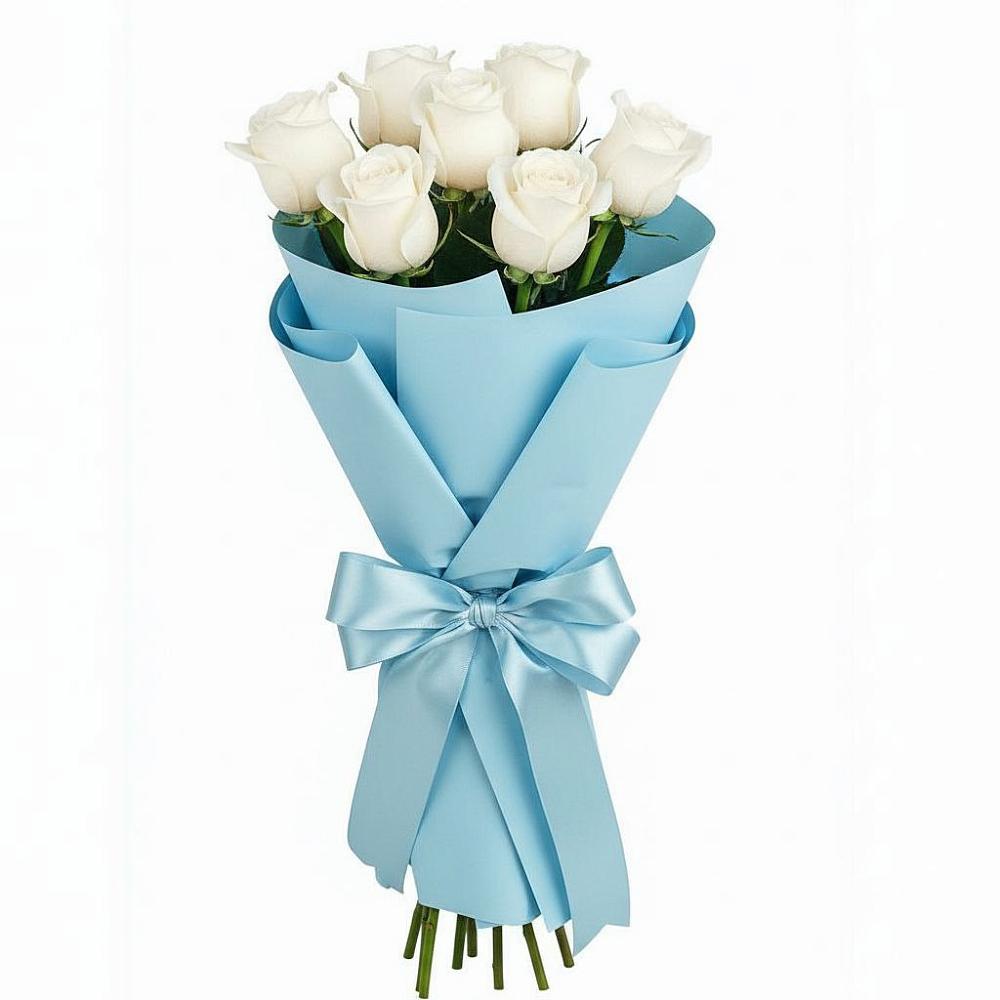 Букет 7 белых роз Проуд в Высоком Мурманская область