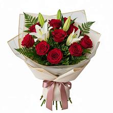 Букет цветов из:  Лилии и Розы в Высоком Мурманская область