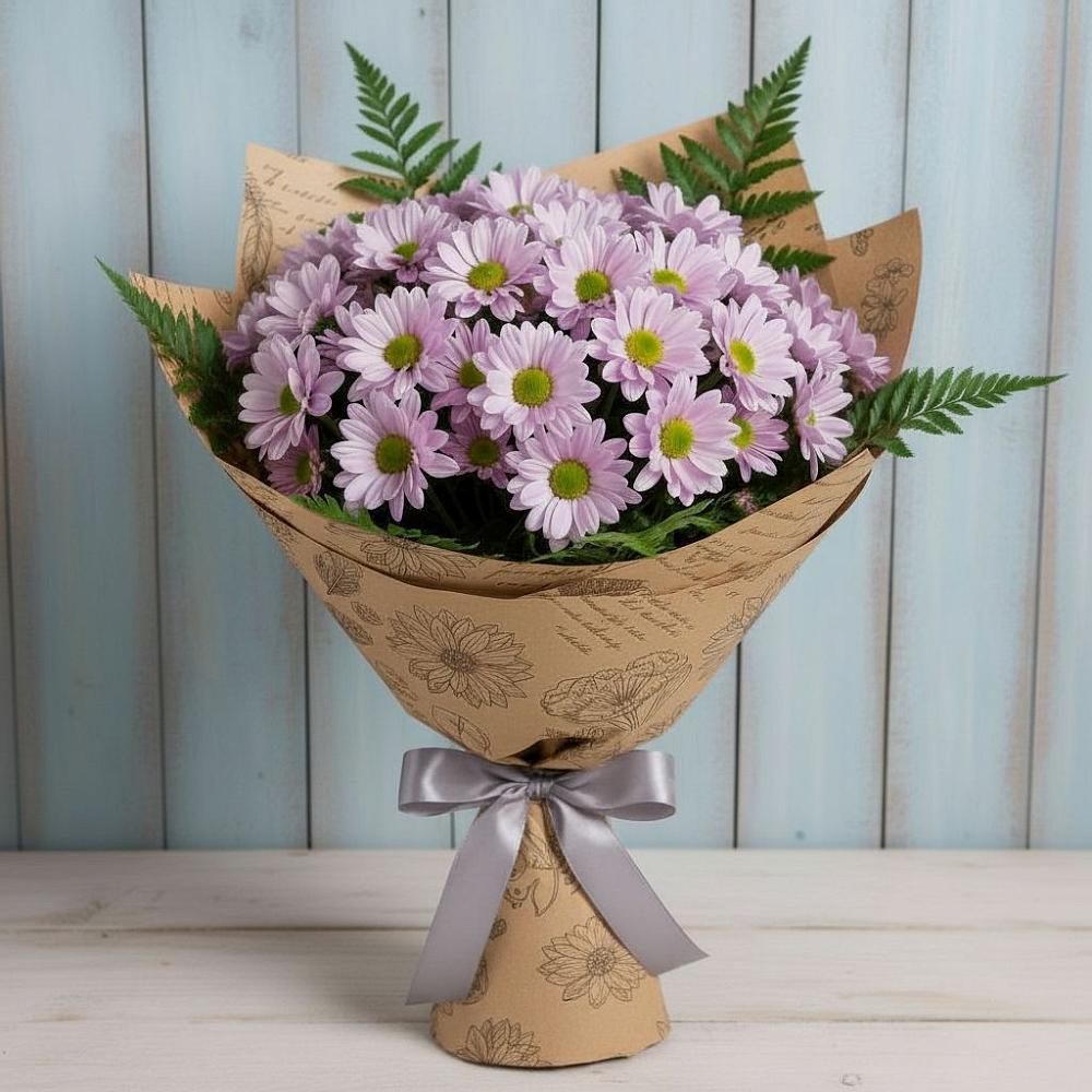 Букет цветов из: Хризантемы в Высоком Мурманская область