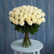 Букет 51 Белая роза Эдлесс Лав #REPLACE_PRED# Высоком Мурманская область