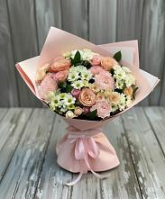 Букет цветов из:  Гвоздики, Розы и Хризантемы в Высоком Мурманская область