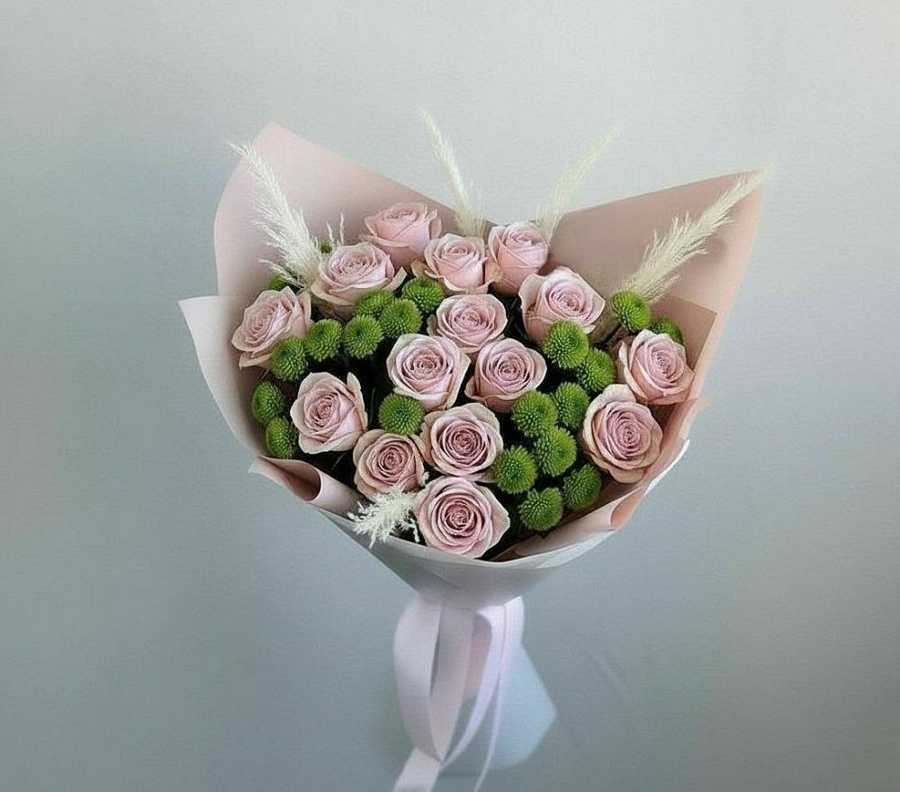 Букет цветов из: Розы и Хризантемы в Высоком Мурманская область