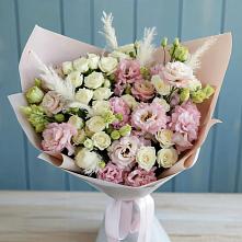 Букет цветов из:  Альстромерии и Розы в Высоком Мурманская область